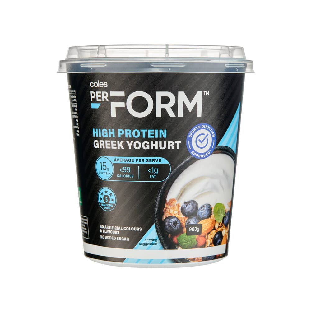 Coles Perform High Protein Greek Yoghurt